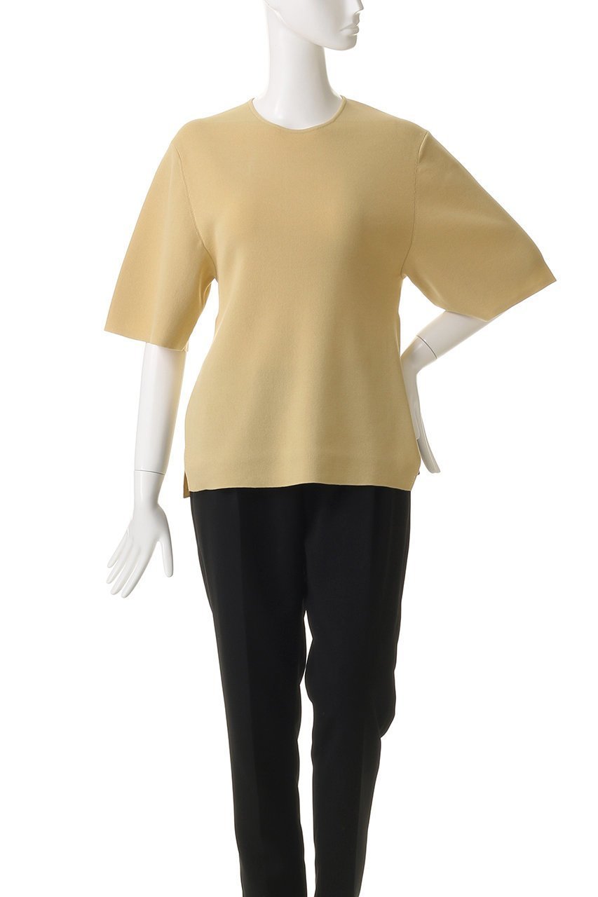 【スタニングルアー/STUNNING LURE】のrハーフスリーブニットTシャツ 人気、トレンドファッション・服の通販 founy(ファニー) 　ファッション　Fashion　レディースファッション　Fashion for Women　トップス・カットソー　Cut & Sew Tops　ニット　Knit Tops & Sweaters　シャツ・ブラウス・オフィスカジュアル　Elegant Blouses & Button-Ups　ロングTシャツ・Tシャツ　Longline T-Shirts & Tees　カジュアルプルオーバー・ニットトップス　Pullovers & Knit Tops / Casual Pullovers　シェイプ　Shape, Slim Fit　ショルダー　Shoulder, Shoulder Strap　夏　Summer　other-2|ID: prp329100004616046 ipo3291000000033216500