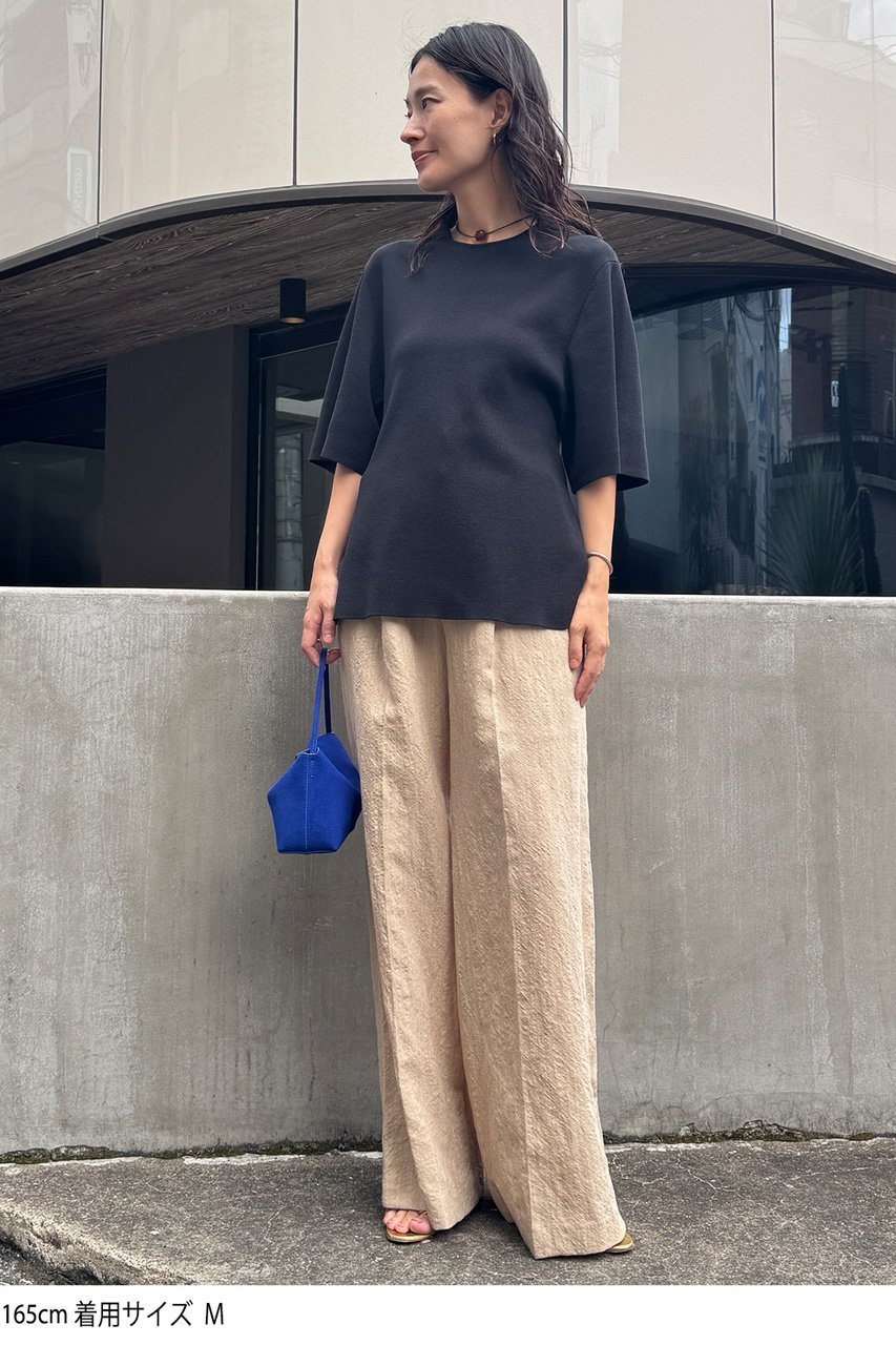 【スタニングルアー/STUNNING LURE】のrハーフスリーブニットTシャツ 人気、トレンドファッション・服の通販 founy(ファニー) 　ファッション　Fashion　レディースファッション　Fashion for Women　トップス・カットソー　Cut & Sew Tops　ニット　Knit Tops & Sweaters　シャツ・ブラウス・オフィスカジュアル　Elegant Blouses & Button-Ups　ロングTシャツ・Tシャツ　Longline T-Shirts & Tees　カジュアルプルオーバー・ニットトップス　Pullovers & Knit Tops / Casual Pullovers　シェイプ　Shape, Slim Fit　ショルダー　Shoulder, Shoulder Strap　夏　Summer　other-6|ID: prp329100004616046 ipo3291000000033511023