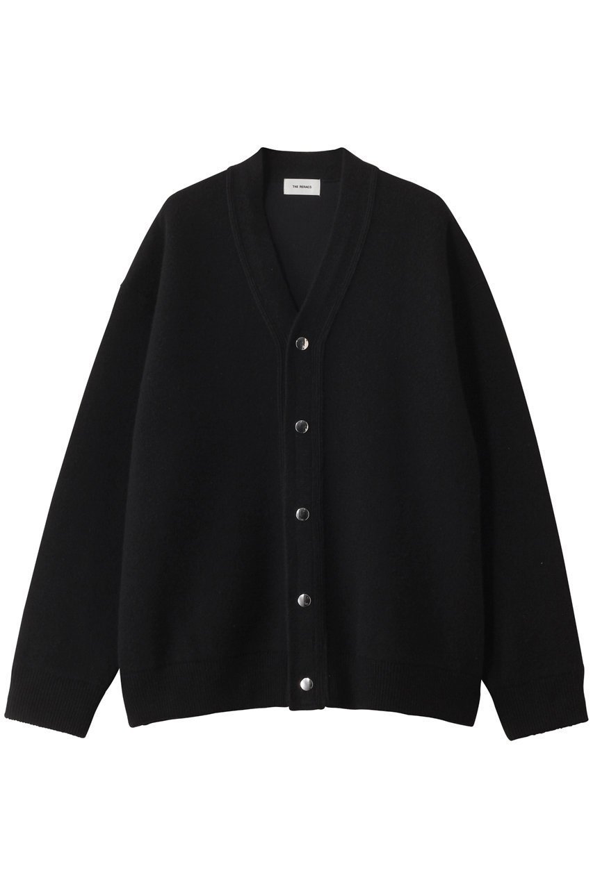 【ザ リラクス/THE RERACS】のスナップボタンニットカーディガン インテリア・キッズ・メンズ・レディースファッション・服の通販 founy(ファニー) 　ファッション　Fashion　レディースファッション　Fashion for Women　トップス・カットソー　Cut & Sew Tops　ニット　Knit Tops & Sweaters　カーディガン・羽織り　Layered Style Cardigans　2025年　2025　2025-2026秋冬・A/W　Autumn/Winter 2025–26 AW25–26　カーディガン　Cardigan, Knitwear　シンプル　Simple, Minimal　モダン　Modern, Contemporary　A/W・秋冬　Autumn/Winter　ブラック|ID: prp329100004616051 ipo3291000000033060708