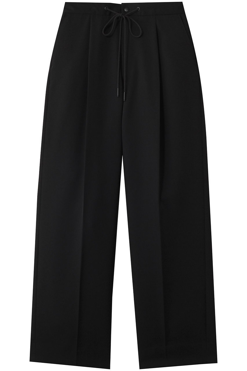 【ザ リラクス/THE RERACS】のイージーワイドスラックス インテリア・キッズ・メンズ・レディースファッション・服の通販 founy(ファニー) 　ファッション　Fashion　レディースファッション　Fashion for Women　パンツ　Pants & Trousers　ストレート　Straight, Straight Cut　スピンドル　Spindle, Drawcord　スラックス　Slacks, Dress Pants　ワイド　Wide, Wide Fit　エレガント 上品　Elegant　ブラック|ID: prp329100004616062 ipo3291000000035345704