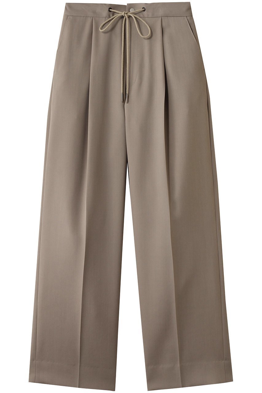 【ザ リラクス/THE RERACS】のイージーワイドスラックス インテリア・キッズ・メンズ・レディースファッション・服の通販 founy(ファニー) 　ファッション　Fashion　レディースファッション　Fashion for Women　パンツ　Pants & Trousers　ストレート　Straight, Straight Cut　スピンドル　Spindle, Drawcord　スラックス　Slacks, Dress Pants　ワイド　Wide, Wide Fit　エレガント 上品　Elegant　グレージュ|ID: prp329100004616062 ipo3291000000035345707