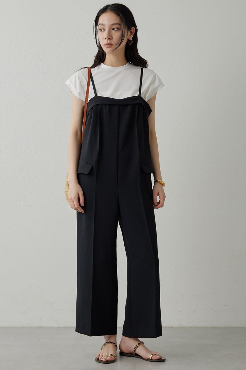 【ウィムガゼット/Whim Gazette】の【Drawing Numbers】ダブルクロスコンビネゾン 人気、トレンドファッション・服の通販 founy(ファニー) 　ファッション　Fashion　レディースファッション　Fashion for Women　パンツ　Pants & Trousers　インナー　Innerwear　カットソー　Cut and Sewn Top　コンビネゾン　Jumpsuit, All-in-One　サロペット　Overalls, Salopette　サンダル　Sandals, Summer Shoes　ジャケット　Jacket, Outerwear　ストレッチ　Stretch, Stretchy Fabric　センター　Center, Center Line　デコルテ　Décolleté, Neckline　定番　Standard, Basic Item　バランス　Balance, Style Balance　フラット　Flat, Flat Shoes　フラップ　Flap, Flap Pocket　フロント　Front, Front Design　ポケット　Pocket, Pocket Detail　羽織　Haori, Light Jacket　ラップ　Wrap, Wrap Design　おすすめ　Recommended / Our Picks　other-6|ID: prp329100004616064 ipo3291000000033329303