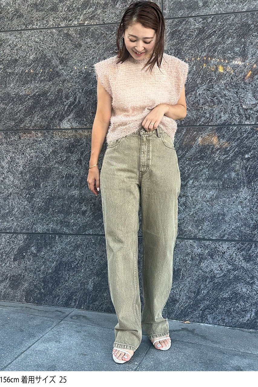 【スタニングルアー/STUNNING LURE】のrフェードダイストレートデニム 人気、トレンドファッション・服の通販 founy(ファニー) 　ファッション　Fashion　レディースファッション　Fashion for Women　パンツ　Pants & Trousers　デニムパンツ・ジーンズ・美脚デニム　Denim Jeans & Pants　おすすめ　Recommended / Our Picks　オレンジ　Orange　クッション　Cushion, Throw Pillow　ストレート　Straight, Straight Cut　デニム　Denim, Jeans Material　ユーズド　Used, Vintage-Look　other-7|ID: prp329100004616067 ipo3291000000033744855