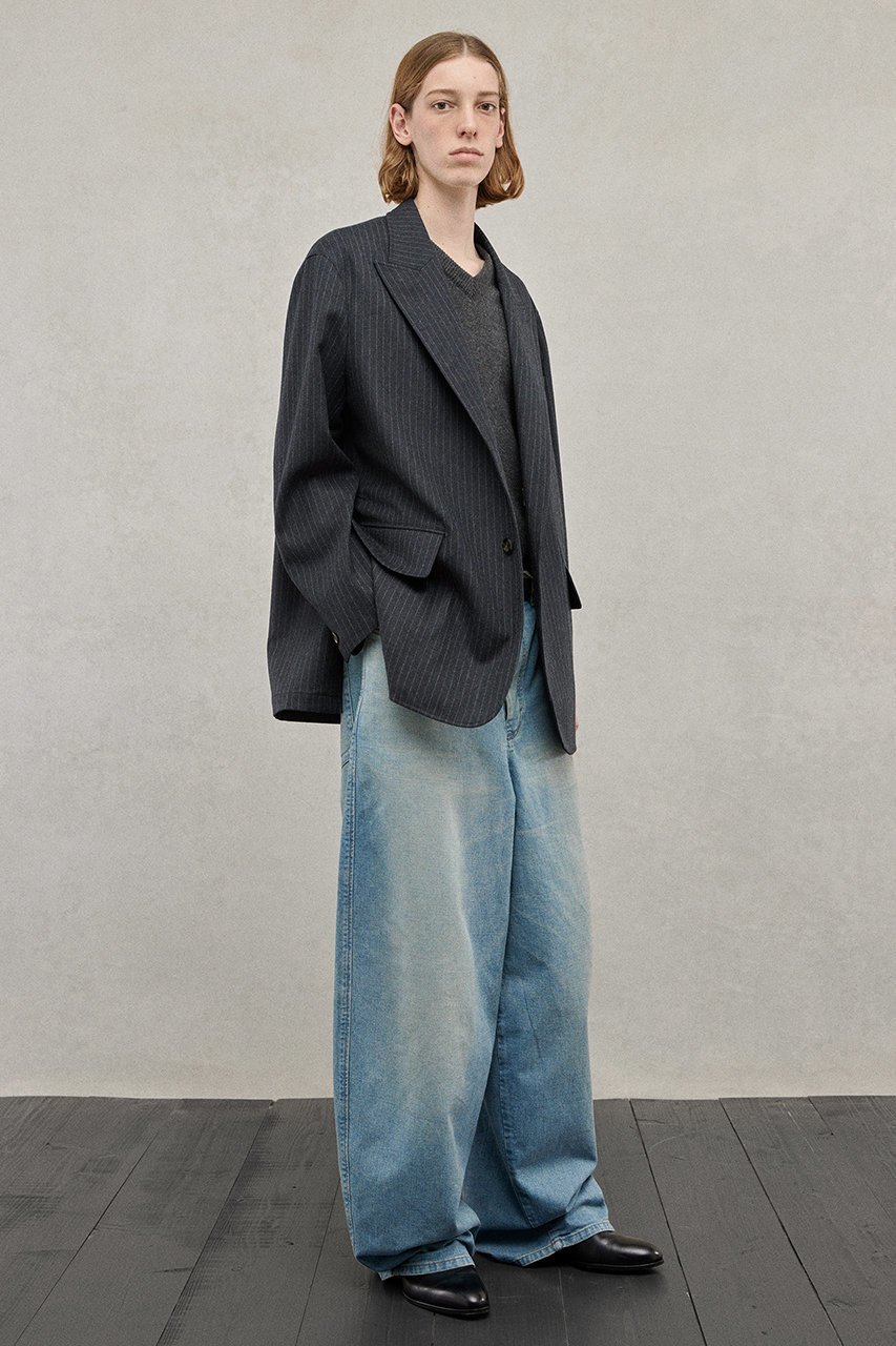 【ザ リラクス/THE RERACS / MEN】の【MEN】デニムバレルパンツ 人気、トレンドファッション・服の通販 founy(ファニー) 　ファッション　Fashion　メンズファッション　Fashion for Men　ボトムス　Bottoms　デニムパンツ・ジーンズ　Denim Pants　2025年　2025　2025-2026秋冬・A/W　Autumn/Winter 2025–26 AW25–26　デニム　Denim, Jeans Material　フォルム　Silhouette, Form　ブリーチ　Bleach, Washed Finish　A/W・秋冬　Autumn/Winter　other-8|ID: prp329100004616070 ipo3291000000033060927