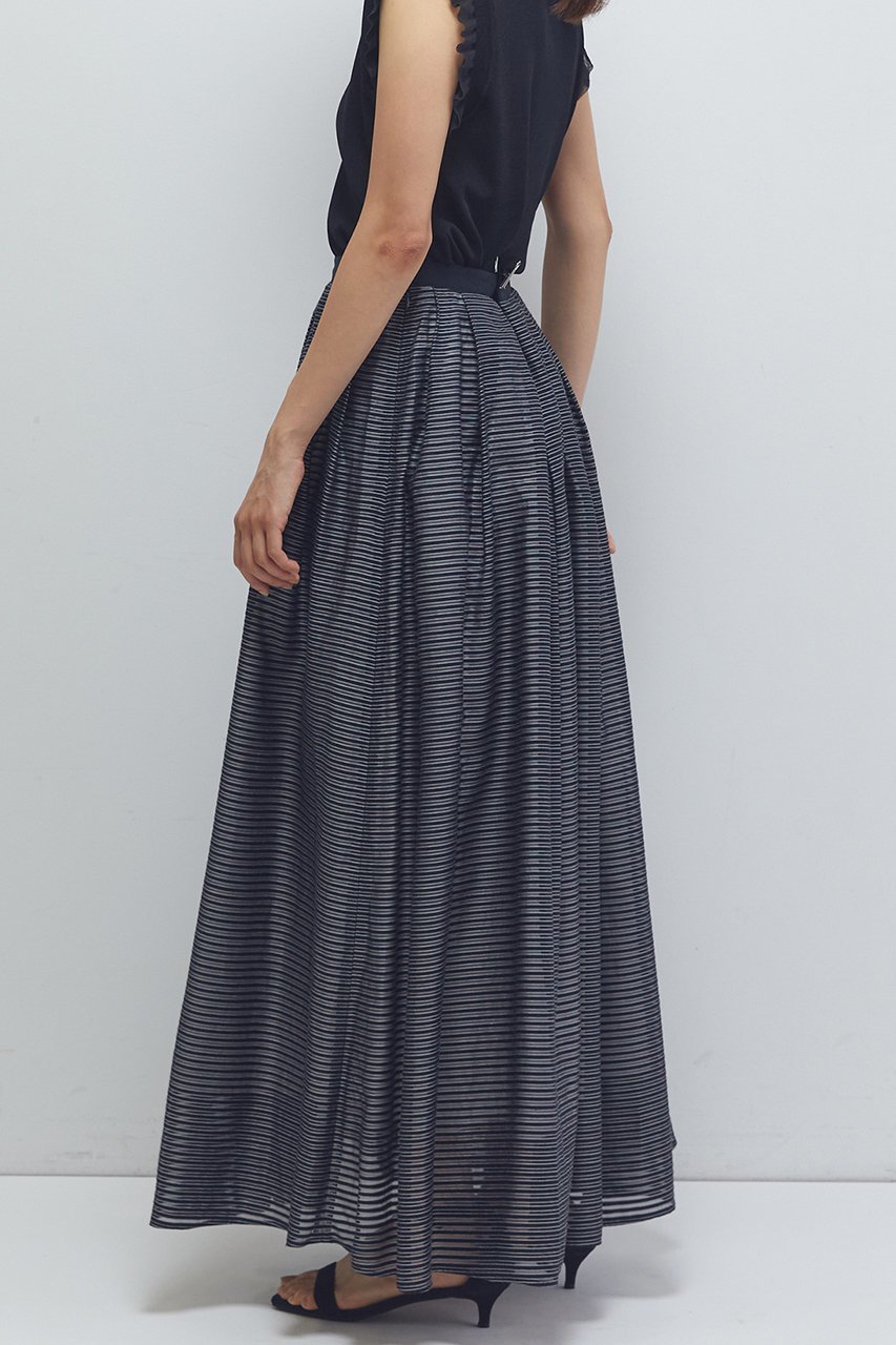 【プルミエ アロンディスモン/1er Arrondissement】のシアーボーダースカート 人気、トレンドファッション・服の通販 founy(ファニー) 　ファッション　Fashion　レディースファッション　Fashion for Women　スカート　Skirts　ロングスカート　Long Skirts / Maxi & Midi Skirts　シアー　Sheer, See-Through　ボーダー　Border, Stripe　ロング　Long, Long-Length　other-6|ID: prp329100004616077 ipo3291000000033329311