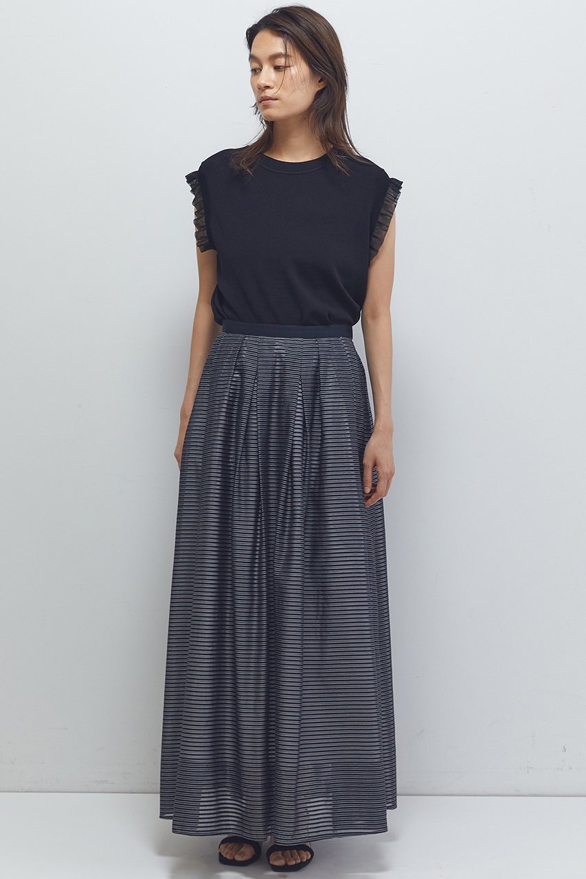【プルミエ アロンディスモン/1er Arrondissement】のシアーボーダースカート 人気、トレンドファッション・服の通販 founy(ファニー) 　ファッション　Fashion　レディースファッション　Fashion for Women　スカート　Skirts　ロングスカート　Long Skirts / Maxi & Midi Skirts　シアー　Sheer, See-Through　ボーダー　Border, Stripe　ロング　Long, Long-Length　other-8|ID: prp329100004616077 ipo3291000000033329314