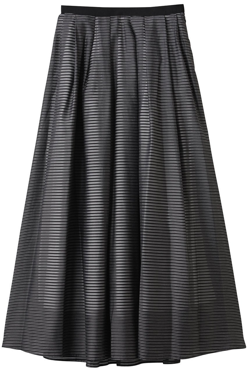 【プルミエ アロンディスモン/1er Arrondissement】のシアーボーダースカート インテリア・キッズ・メンズ・レディースファッション・服の通販 founy(ファニー) 　ファッション　Fashion　レディースファッション　Fashion for Women　スカート　Skirts　ロングスカート　Long Skirts / Maxi & Midi Skirts　シアー　Sheer, See-Through　ボーダー　Border, Stripe　ロング　Long, Long-Length　ブラック|ID: prp329100004616077 ipo3291000000035815442