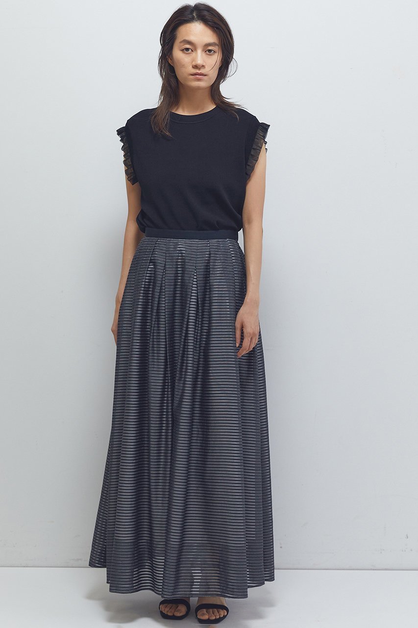 【プルミエ アロンディスモン/1er Arrondissement】のシアーボーダースカート 人気、トレンドファッション・服の通販 founy(ファニー) 　ファッション　Fashion　レディースファッション　Fashion for Women　スカート　Skirts　ロングスカート　Long Skirts / Maxi & Midi Skirts　シアー　Sheer, See-Through　ボーダー　Border, Stripe　ロング　Long, Long-Length　other-7|ID: prp329100004616077 ipo3291000000035815448