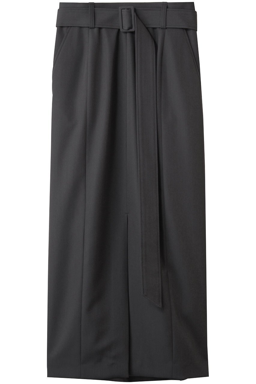 【デザイン ワークス/DESIGN WORKS】のフロントスリット切替えロングスカート インテリア・キッズ・メンズ・レディースファッション・服の通販 founy(ファニー) 　ファッション　Fashion　レディースファッション　Fashion for Women　スカート　Skirts　ロングスカート　Long Skirts / Maxi & Midi Skirts　ストレート　Straight, Straight Cut　スリット　Slit, Slit Detail　ダウン　Down, Puffer　フロント　Front, Front Design　ロング　Long, Long-Length　再入荷　Restock / Back in Stock　グレー|ID: prp329100004616078 ipo3291000000035815456