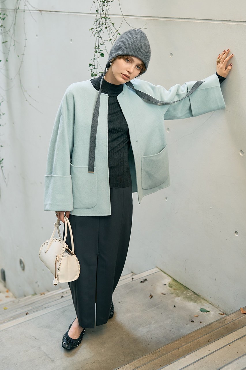 【デザイン ワークス/DESIGN WORKS】のフロントスリット切替えロングスカート 人気、トレンドファッション・服の通販 founy(ファニー) 　ファッション　Fashion　レディースファッション　Fashion for Women　スカート　Skirts　ロングスカート　Long Skirts / Maxi & Midi Skirts　ストレート　Straight, Straight Cut　スリット　Slit, Slit Detail　ダウン　Down, Puffer　フロント　Front, Front Design　ロング　Long, Long-Length　再入荷　Restock / Back in Stock　other-6|ID: prp329100004616078 ipo3291000000035815469