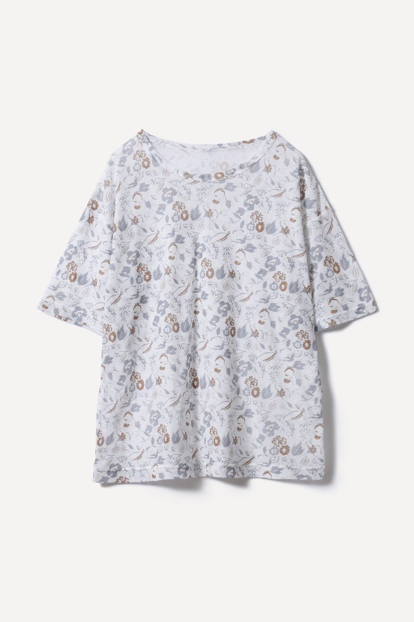 【プリスティン/PRISTINE】のflowerメッシュTシャツ 人気、トレンドファッション・服の通販 founy(ファニー) 　ファッション　Fashion　レディースファッション　Fashion for Women　トップス・カットソー　Cut & Sew Tops　シャツ・ブラウス・オフィスカジュアル　Elegant Blouses & Button-Ups　ロングTシャツ・Tシャツ　Longline T-Shirts & Tees　カットソー・ベーシックTシャツ　Cut-and-Sewn Tops / Stretch Tees & Basics　ショート　Short, Short Length　シンプル　Simple, Minimal　スリーブ　Sleeve, Long Sleeve / Short Sleeve　プリント　Print, Printed Pattern　メッシュ　Mesh, Net Fabric　夏　Summer　 other-1|ID: prp329100004616112 ipo3291000000036063051
