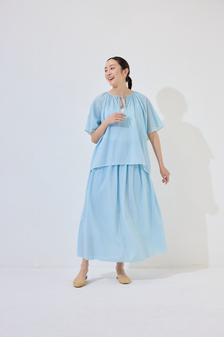 【プリスティン/PRISTINE】のカルゼブラウス(染) 人気、トレンドファッション・服の通販 founy(ファニー) 　ファッション　Fashion　レディースファッション　Fashion for Women　トップス・カットソー　Cut & Sew Tops　シャツ・ブラウス・オフィスカジュアル　Elegant Blouses & Button-Ups　春　Spring　秋　Autumn　ギャザー　Gathered, Ruffled　シアー　Sheer, See-Through　ショート　Short, Short Length　シンプル　Simple, Minimal　スリーブ　Sleeve, Long Sleeve / Short Sleeve　なめらか　Smooth, Silky Texture　バランス　Balance, Style Balance　夏　Summer　エレガント 上品　Elegant　新作・新入荷　New Arrivals / New In　other-7|ID: prp329100004616113 ipo3291000000033061785