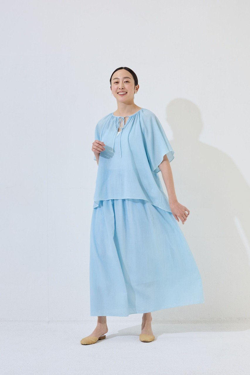 【プリスティン/PRISTINE】のカルゼブラウス(染) 人気、トレンドファッション・服の通販 founy(ファニー) 　ファッション　Fashion　レディースファッション　Fashion for Women　トップス・カットソー　Cut & Sew Tops　シャツ・ブラウス・オフィスカジュアル　Elegant Blouses & Button-Ups　春　Spring　秋　Autumn　ギャザー　Gathered, Ruffled　シアー　Sheer, See-Through　ショート　Short, Short Length　シンプル　Simple, Minimal　スリーブ　Sleeve, Long Sleeve / Short Sleeve　なめらか　Smooth, Silky Texture　バランス　Balance, Style Balance　夏　Summer　エレガント 上品　Elegant　新作・新入荷　New Arrivals / New In　other-8|ID: prp329100004616113 ipo3291000000033061786