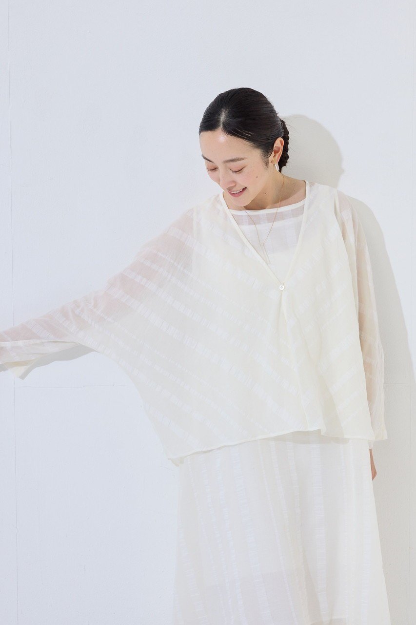 【プリスティン/PRISTINE】のラミーサッカードルマンローブ 人気、トレンドファッション・服の通販 founy(ファニー) 　ファッション　Fashion　レディースファッション　Fashion for Women　トップス・カットソー　Cut & Sew Tops　シャツ・ブラウス・オフィスカジュアル　Elegant Blouses & Button-Ups　サッカー　Seersucker, Summer Fabric　シアー　Sheer, See-Through　ストライプ　Stripe, Striped Pattern　スリーブ　Sleeve, Long Sleeve / Short Sleeve　バイアス　Bias, Diagonal Cut　フロント　Front, Front Design　ロング　Long, Long-Length　夏　Summer　新作・新入荷　New Arrivals / New In　other-7|ID: prp329100004616114 ipo3291000000033061794