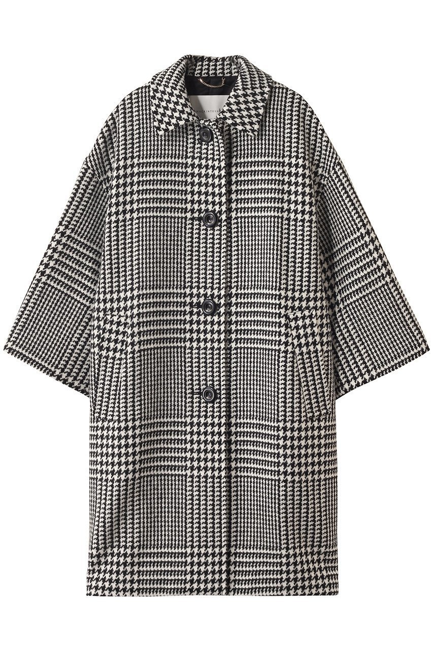【マッキントッシュ/MACKINTOSH】のCOLLIN グレンチェック ステンカラー コート インテリア・キッズ・メンズ・レディースファッション・服の通販 founy(ファニー) 　ファッション　Fashion　レディースファッション　Fashion for Women　アウター　Coat / Outerwear Collection　コート・ロングコート・ピーコート　Long Coats, Peacoats & More　オケージョン　Occasion Wear　クラシック　Classic, Timeless Style　チェック　Check, Plaid, Tartan　ビジネス 仕事 通勤　Business / Work / Commuting　モダン　Modern, Contemporary　ロング　Long, Long-Length　新作・新入荷　New Arrivals / New In　ブラックグレンチェック|ID: prp329100004616122 ipo3291000000033061873