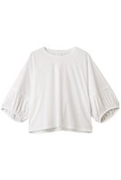 【スリー ドッツ/three dots】のプレミアムシャツ ジャージーバルーンスリーブT 人気、トレンドファッション・服の通販 founy(ファニー) ファッション Fashion レディースファッション Fashion for Women トップス・カットソー Cut & Sew Tops シャツ・ブラウス・オフィスカジュアル Elegant Blouses & Button-Ups ロングTシャツ・Tシャツ Longline T-Shirts & Tees カットソー・ベーシックTシャツ Cut-and-Sewn Tops / Stretch Tees & Basics なめらか Smooth, Silky Texture コンパクト Compact, Small Size ショート Short, Short Length シンプル Simple, Minimal スペシャル Special, Limited Edition スリーブ Sleeve, Long Sleeve / Short Sleeve バルーン Balloon, Balloon Silhouette プレミアム Premium, High-End エレガント 上品 Elegant 新作・新入荷 New Arrivals / New In |ID:prp329100004616880