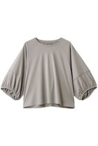 【スリー ドッツ/three dots】のプレミアムシャツ ジャージーバルーンスリーブT グレーベージュ|ID: prp329100004616880 ipo3291000000036181187