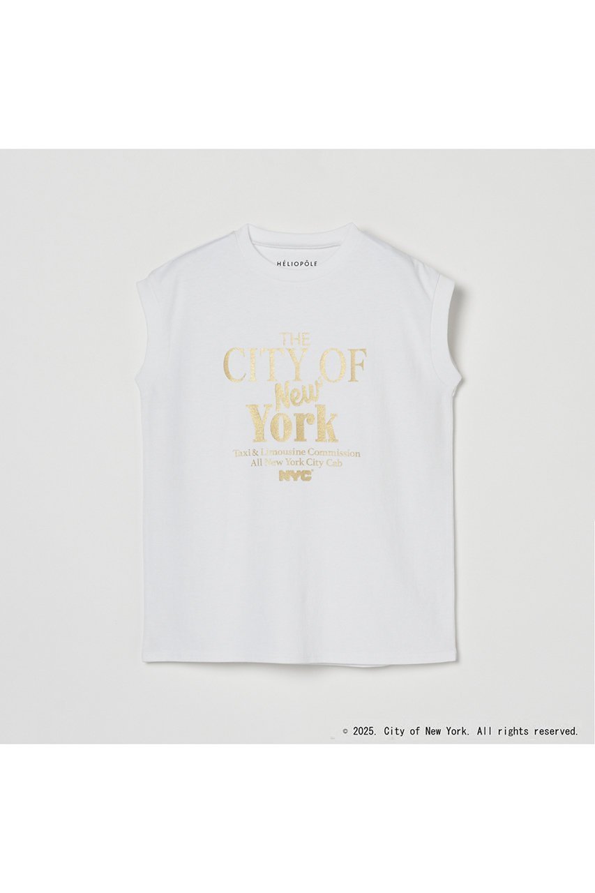 【エリオポール/heliopole】の【GOOD ROCK SPEED】NYC METALLIC PRINT カットソー インテリア・キッズ・メンズ・レディースファッション・服の通販 founy(ファニー) 　ファッション　Fashion　レディースファッション　Fashion for Women　トップス・カットソー　Cut & Sew Tops　キャミソール&ノースリーブ　Camisoles & Sleeveless Tops　シャツ・ブラウス・オフィスカジュアル　Elegant Blouses & Button-Ups　ロングTシャツ・Tシャツ　Longline T-Shirts & Tees　カットソー・ベーシックTシャツ　Cut-and-Sewn Tops / Stretch Tees & Basics　カットソー　Cut and Sewn Top　キャミソール　Camisole, Spaghetti Strap Top　タンク　Tank Top, Sleeveless Top　ニューヨーク　New York, NYC Style　ホワイト|ID: prp329100004616882 ipo3291000000035663217