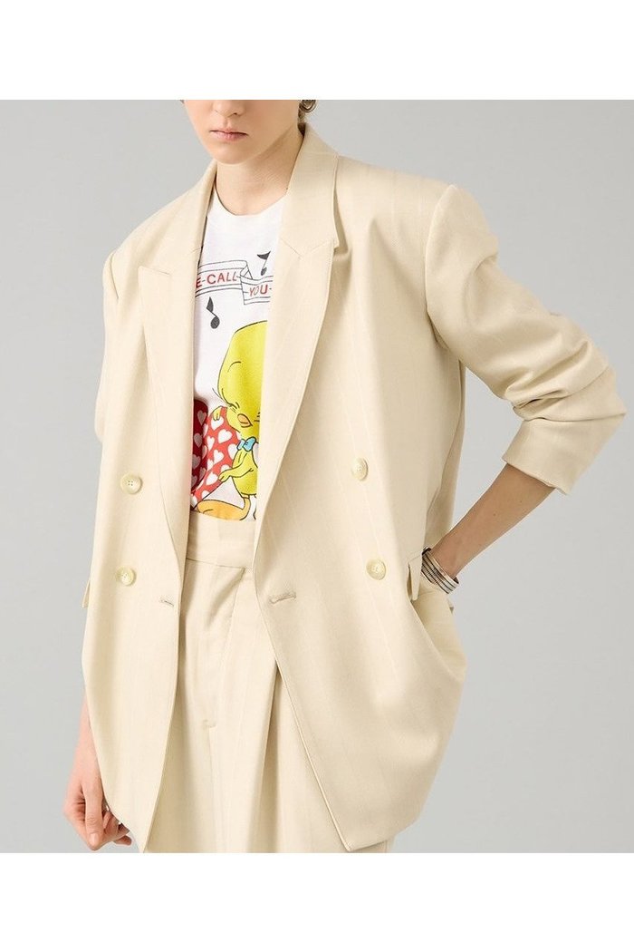 【サードマガジン/THIRD MAGAZINE】の袖リブジャケット インテリア・キッズ・メンズ・レディースファッション・服の通販 founy(ファニー) https://founy.com/ ファッション Fashion レディースファッション Fashion for Women アウター Coat / Outerwear Collection レディースジャケット・軽アウター Jackets 2025年 2025 2025-2026秋冬・A/W Autumn/Winter 2025–26 AW25–26 ジャケット Jacket, Outerwear ストライプ Stripe, Striped Pattern セットアップ Set-Up, Coordinated Outfit リュクス Luxury, Elegant, High-End, Chic エレガント 上品 Elegant A/W・秋冬 Autumn/Winter |ID: prp329100004616892 ipo3291000000033075666