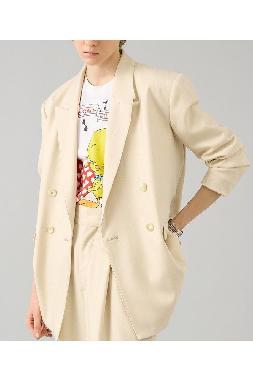 【サードマガジン/THIRD MAGAZINE】の袖リブジャケット 人気、トレンドファッション・服の通販 founy(ファニー) 　ファッション　Fashion　レディースファッション　Fashion for Women　アウター　Coat / Outerwear Collection　レディースジャケット・軽アウター　Jackets　ジャケット　Jacket, Outerwear　ストライプ　Stripe, Striped Pattern　セットアップ　Set-Up, Coordinated Outfit　リュクス　Luxury, Elegant, High-End, Chic　エレガント 上品　Elegant　 other-1|ID: prp329100004616892 ipo3291000000033075666