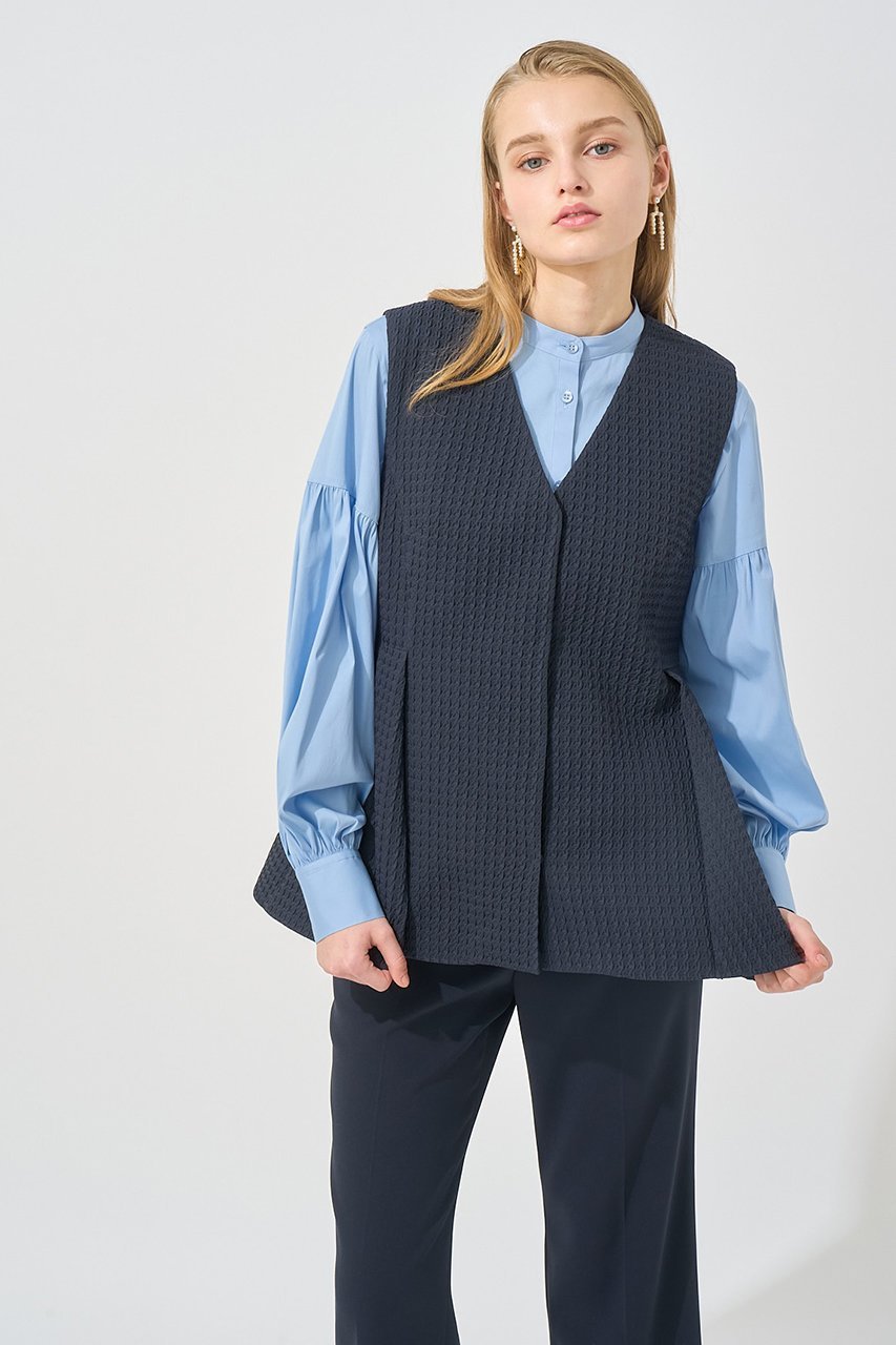 【アナイ/ANAYI】の【Eternal Line 2025】パフィジャガードペプラムジレ 人気、トレンドファッション・服の通販 founy(ファニー) 　ファッション　Fashion　レディースファッション　Fashion for Women　アウター　Coat / Outerwear Collection　レディースジャケット・軽アウター　Jackets　おすすめ　Recommended / Our Picks　インナー　Innerwear　ジャカード／ジャガード　Jacquard, Woven Pattern　ジャケット　Jacket, Outerwear　スタンド　Stand Collar, Upright Stand　ストレッチ　Stretch, Stretchy Fabric　チェック　Check, Plaid, Tartan　ノースリーブ　Sleeveless, No-Sleeve　ベスト　Vest, Waistcoat　再入荷　Restock / Back in Stock　other-6|ID: prp329100004616896 ipo3291000000035052723