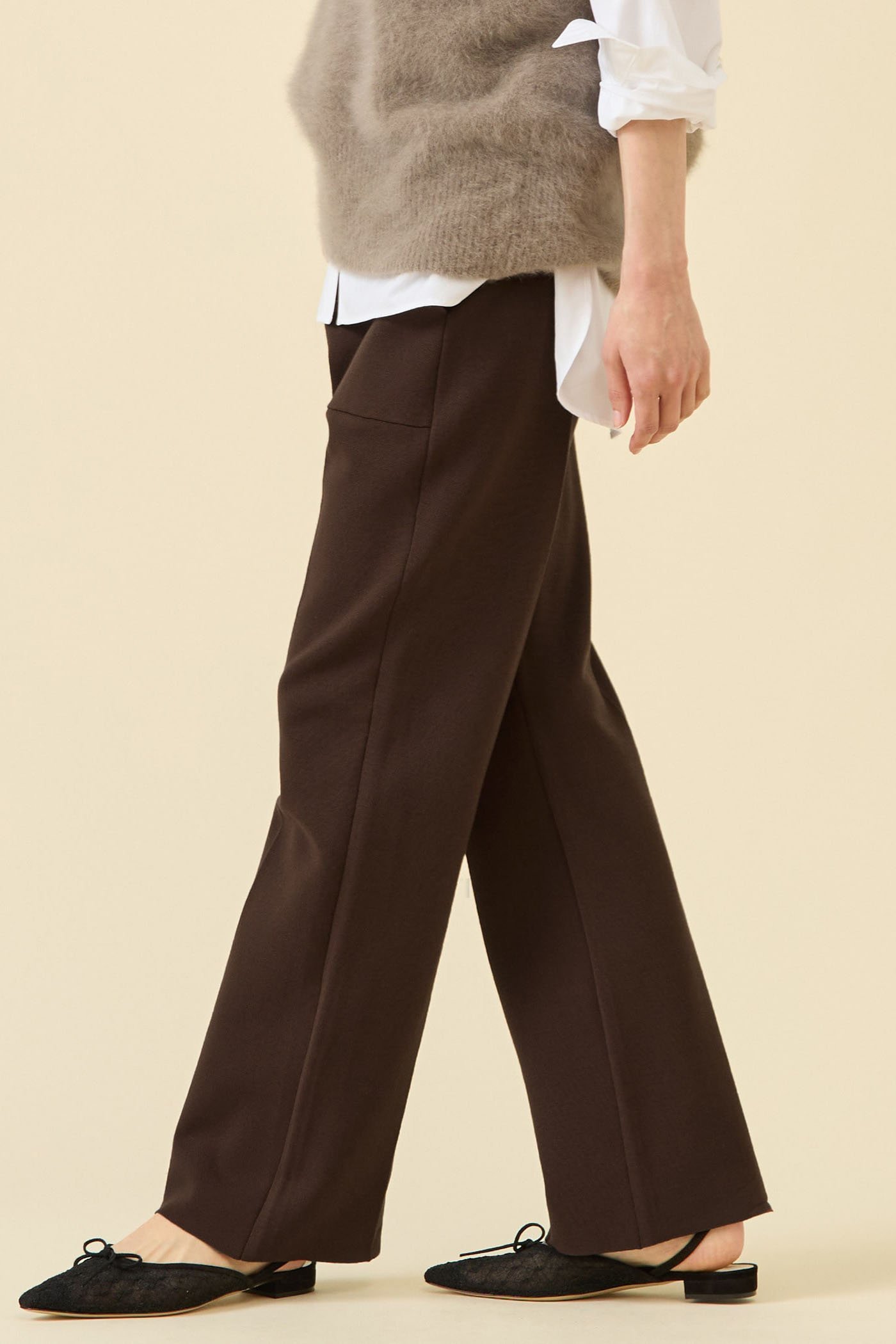 【マルティニーク/martinique】のストレッチウールニットパンツ(セットアップ可) 人気、トレンドファッション・服の通販 founy(ファニー) 　ファッション　Fashion　レディースファッション　Fashion for Women　セットアップ　Matching Sets　レディースパンツ・ボトムス　Pants & Trousers / Bottoms　パンツ　Pants & Trousers　おすすめ　Recommended / Our Picks　ストレッチ　Stretch, Stretchy Fabric　セットアップ　Set-Up, Coordinated Outfit　センター　Center, Center Line　パターン　Pattern, Design Print　フレア　Flare, Flared　ミラノリブ　Milano Rib, Milano Stitch　再入荷　Restock / Back in Stock　other-2|ID: prp329100004616904 ipo3291000000035860221