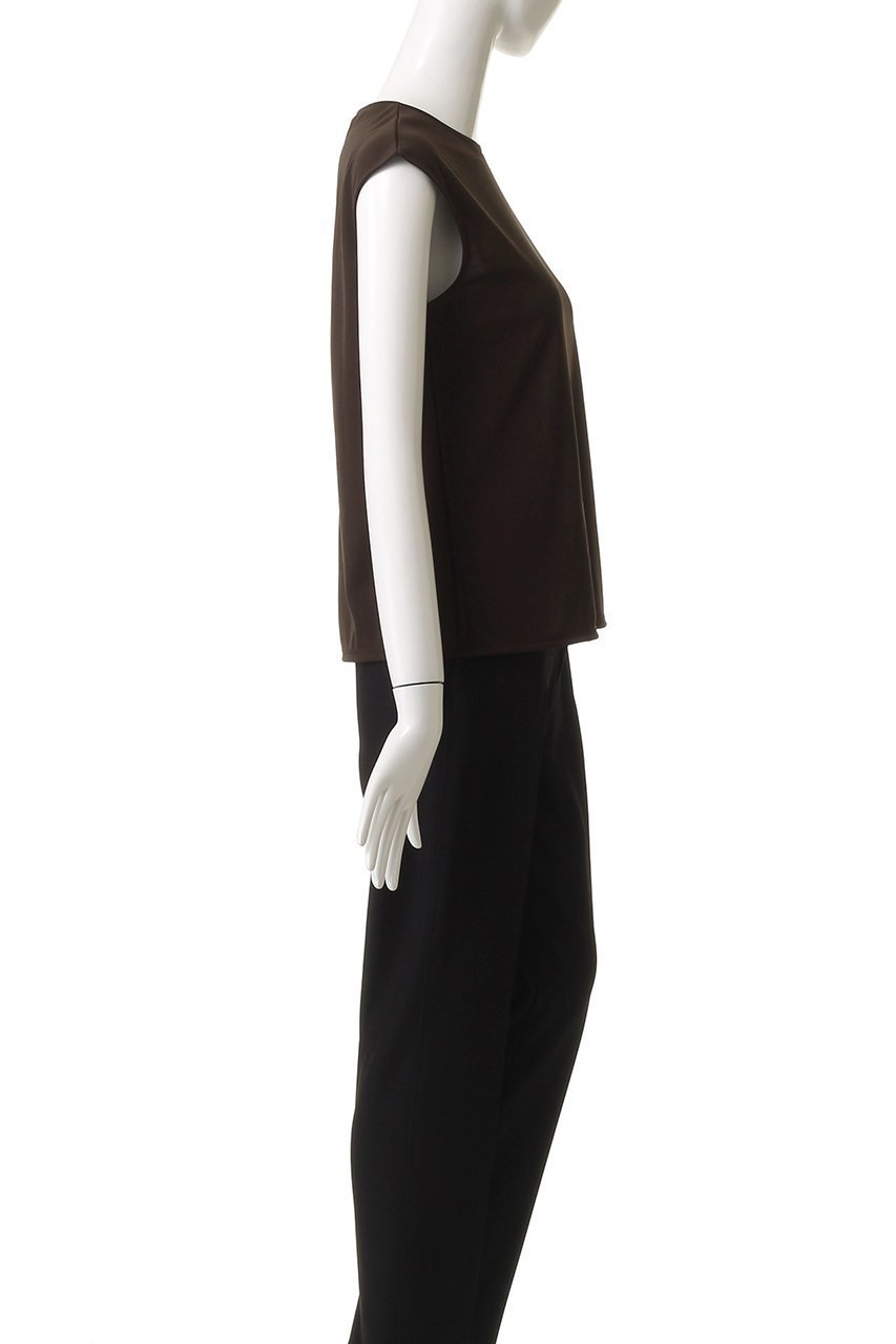 【デパリエ/DEPAREILLE】のトリアセテートジャージースリーブレストップス 人気、トレンドファッション・服の通販 founy(ファニー) 　ファッション　Fashion　レディースファッション　Fashion for Women　トップス・カットソー　Cut & Sew Tops　キャミソール&ノースリーブ　Camisoles & Sleeveless Tops　シャツ・ブラウス・オフィスカジュアル　Elegant Blouses & Button-Ups　ロングTシャツ・Tシャツ　Longline T-Shirts & Tees　カットソー・ベーシックTシャツ　Cut-and-Sewn Tops / Stretch Tees & Basics　インナー　Innerwear　キャミソール　Camisole, Spaghetti Strap Top　コンパクト　Compact, Small Size　ジャケット　Jacket, Outerwear　タンク　Tank Top, Sleeveless Top　ドレープ　Drape, Draping Fabric　ベーシック　Basic, Essential　夏　Summer　秋　Autumn　other-3|ID: prp329100004617586 ipo3291000000035277566