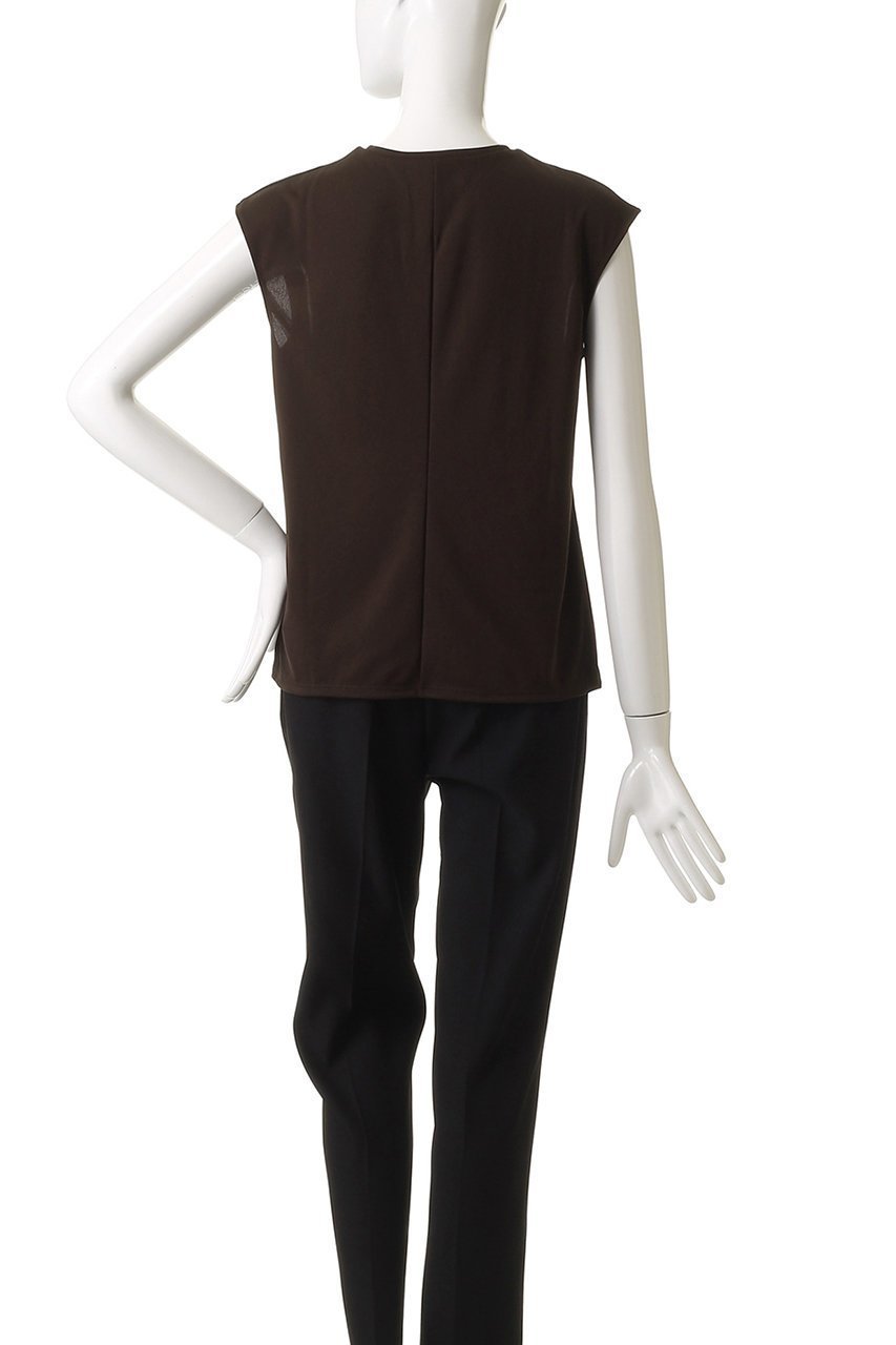 【デパリエ/DEPAREILLE】のトリアセテートジャージースリーブレストップス 人気、トレンドファッション・服の通販 founy(ファニー) 　ファッション　Fashion　レディースファッション　Fashion for Women　トップス・カットソー　Cut & Sew Tops　キャミソール&ノースリーブ　Camisoles & Sleeveless Tops　シャツ・ブラウス・オフィスカジュアル　Elegant Blouses & Button-Ups　ロングTシャツ・Tシャツ　Longline T-Shirts & Tees　カットソー・ベーシックTシャツ　Cut-and-Sewn Tops / Stretch Tees & Basics　インナー　Innerwear　キャミソール　Camisole, Spaghetti Strap Top　コンパクト　Compact, Small Size　ジャケット　Jacket, Outerwear　タンク　Tank Top, Sleeveless Top　ドレープ　Drape, Draping Fabric　ベーシック　Basic, Essential　夏　Summer　秋　Autumn　other-4|ID: prp329100004617586 ipo3291000000035277568