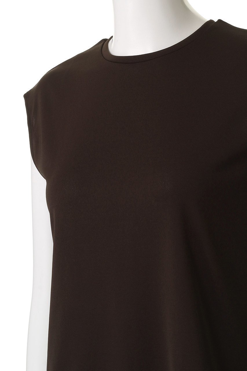 【デパリエ/DEPAREILLE】のトリアセテートジャージースリーブレストップス 人気、トレンドファッション・服の通販 founy(ファニー) 　ファッション　Fashion　レディースファッション　Fashion for Women　トップス・カットソー　Cut & Sew Tops　キャミソール&ノースリーブ　Camisoles & Sleeveless Tops　シャツ・ブラウス・オフィスカジュアル　Elegant Blouses & Button-Ups　ロングTシャツ・Tシャツ　Longline T-Shirts & Tees　カットソー・ベーシックTシャツ　Cut-and-Sewn Tops / Stretch Tees & Basics　インナー　Innerwear　キャミソール　Camisole, Spaghetti Strap Top　コンパクト　Compact, Small Size　ジャケット　Jacket, Outerwear　タンク　Tank Top, Sleeveless Top　ドレープ　Drape, Draping Fabric　ベーシック　Basic, Essential　夏　Summer　秋　Autumn　other-5|ID: prp329100004617586 ipo3291000000035277569