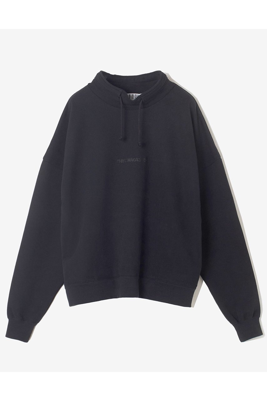 【サードマガジン/THIRD MAGAZINE】のスタンドネックロゴスウェット インテリア・キッズ・メンズ・レディースファッション・服の通販 founy(ファニー) ファッション Fashion レディースファッション Fashion for Women トップス・カットソー Cut & Sew Tops シャツ・ブラウス・オフィスカジュアル Elegant Blouses & Button-Ups レディースパーカー・カジュアルフーディー Casual Hoodies & Sweatshirts ロングTシャツ・Tシャツ Longline T-Shirts & Tees スウェット・クルーネックトップス Sweatshirts & Crewnecks / Relaxed Fit Sweat Tops カットソー・ベーシックTシャツ Cut-and-Sewn Tops / Stretch Tees & Basics スタンド Stand Collar, Upright Stand A/W・秋冬 Autumn/Winter ブラック|ID: prp329100004618151 ipo3291000000035770527