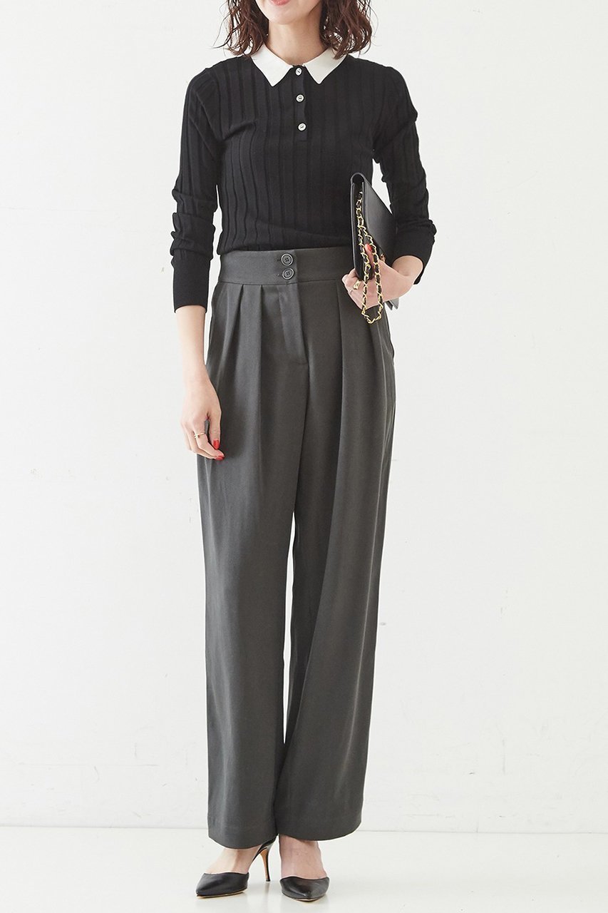 【サードマガジン/THIRD MAGAZINE】のポロニット インテリア・キッズ・メンズ・レディースファッション・服の通販 founy(ファニー) 　ファッション　Fashion　レディースファッション　Fashion for Women　トップス・カットソー　Cut & Sew Tops　ニット　Knit Tops & Sweaters　カジュアルプルオーバー・ニットトップス　Pullovers & Knit Tops / Casual Pullovers　2025年　2025　2025-2026秋冬・A/W　Autumn/Winter 2025–26 AW25–26　インナー　Innerwear　A/W・秋冬　Autumn/Winter　ブラック|ID: prp329100004618156 ipo3291000000033099862