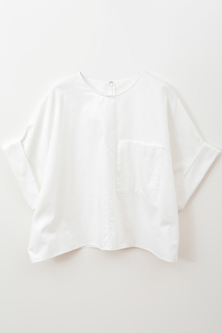 【ハー/HER.】の【7/24 12:00販売開始】ターンアップカフスブラウス 人気、トレンドファッション・服の通販 founy(ファニー) 　ファッション　Fashion　レディースファッション　Fashion for Women　トップス・カットソー　Cut & Sew Tops　シャツ・ブラウス・オフィスカジュアル　Elegant Blouses & Button-Ups　カフス　Cuff Design　サテン　Satin, Glossy Fabric　ショート　Short, Short Length　シンプル　Simple, Minimal　スリーブ　Sleeve, Long Sleeve / Short Sleeve　ポケット　Pocket, Pocket Detail　新作・新入荷　New Arrivals / New In　 other-1|ID: prp329100004618612 ipo3291000000033110861