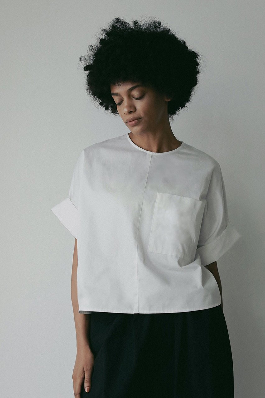 【ハー/HER.】のターンアップカフスブラウス 人気、トレンドファッション・服の通販 founy(ファニー) ファッション Fashion レディースファッション Fashion for Women トップス・カットソー Cut & Sew Tops シャツ・ブラウス・オフィスカジュアル Elegant Blouses & Button-Ups カフス Cuff Design サテン Satin, Glossy Fabric ショート Short, Short Length シンプル Simple, Minimal スリーブ Sleeve, Long Sleeve / Short Sleeve ポケット Pocket, Pocket Detail other-8|ID: prp329100004618612 ipo3291000000035277553