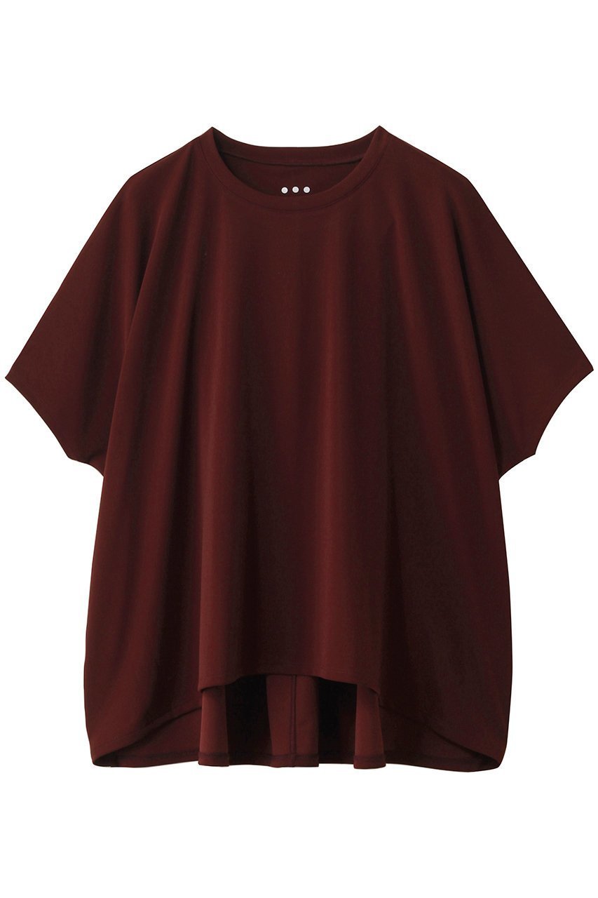 【エリオポール/heliopole】の【THREE DOTS】ドルマンルーズTシャツ インテリア・キッズ・メンズ・レディースファッション・服の通販 founy(ファニー) 　ファッション　Fashion　レディースファッション　Fashion for Women　トップス・カットソー　Cut & Sew Tops　シャツ・ブラウス・オフィスカジュアル　Elegant Blouses & Button-Ups　ロングTシャツ・Tシャツ　Longline T-Shirts & Tees　カットソー・ベーシックTシャツ　Cut-and-Sewn Tops / Stretch Tees & Basics　2025年　2025　2025-2026秋冬・A/W　Autumn/Winter 2025–26 AW25–26　ショート　Short, Short Length　シンプル　Simple, Minimal　スリーブ　Sleeve, Long Sleeve / Short Sleeve　ボトム　Bottoms, Lower Wear　リラックス　Relax, Relaxed Fit　ルーズ　Loose, Oversized　旅行　Travel　A/W・秋冬　Autumn/Winter　ボルドー|ID: prp329100004619127 ipo3291000000033123803