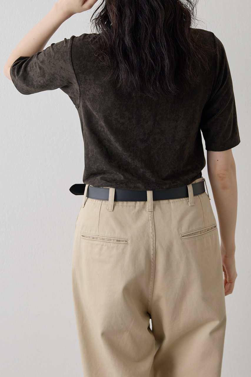 【ウィムガゼット/Whim Gazette】のトリアセベロアTEE 人気、トレンドファッション・服の通販 founy(ファニー) 　ファッション　Fashion　レディースファッション　Fashion for Women　トップス・カットソー　Cut & Sew Tops　シャツ・ブラウス・オフィスカジュアル　Elegant Blouses & Button-Ups　ロングTシャツ・Tシャツ　Longline T-Shirts & Tees　カットソー・ベーシックTシャツ　Cut-and-Sewn Tops / Stretch Tees & Basics　ベロアトップス　Velour Tops / Velvet-Look Items　2025年　2025　2025-2026秋冬・A/W　Autumn/Winter 2025–26 AW25–26　おすすめ　Recommended / Our Picks　カットソー　Cut and Sewn Top　コンパクト　Compact, Small Size　ショート　Short, Short Length　シンプル　Simple, Minimal　ストレッチ　Stretch, Stretchy Fabric　スリーブ　Sleeve, Long Sleeve / Short Sleeve　フェミニン　Feminine, Girly　ベロア　Velour, Soft Velvet　ボトム　Bottoms, Lower Wear　エレガント 上品　Elegant　A/W・秋冬　Autumn/Winter　other-4|ID: prp329100004619128 ipo3291000000033123814