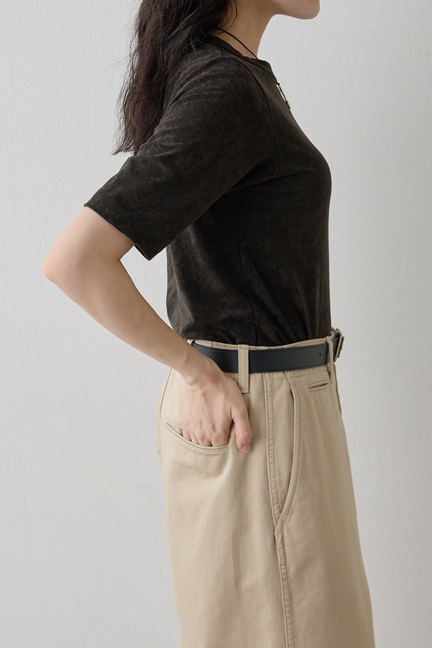 【ウィムガゼット/Whim Gazette】のトリアセベロアTEE 人気、トレンドファッション・服の通販 founy(ファニー) 　ファッション　Fashion　レディースファッション　Fashion for Women　トップス・カットソー　Cut & Sew Tops　シャツ・ブラウス・オフィスカジュアル　Elegant Blouses & Button-Ups　ロングTシャツ・Tシャツ　Longline T-Shirts & Tees　カットソー・ベーシックTシャツ　Cut-and-Sewn Tops / Stretch Tees & Basics　ベロアトップス　Velour Tops / Velvet-Look Items　2025年　2025　2025-2026秋冬・A/W　Autumn/Winter 2025–26 AW25–26　おすすめ　Recommended / Our Picks　カットソー　Cut and Sewn Top　コンパクト　Compact, Small Size　ショート　Short, Short Length　シンプル　Simple, Minimal　ストレッチ　Stretch, Stretchy Fabric　スリーブ　Sleeve, Long Sleeve / Short Sleeve　フェミニン　Feminine, Girly　ベロア　Velour, Soft Velvet　ボトム　Bottoms, Lower Wear　エレガント 上品　Elegant　A/W・秋冬　Autumn/Winter　other-5|ID: prp329100004619128 ipo3291000000033123815