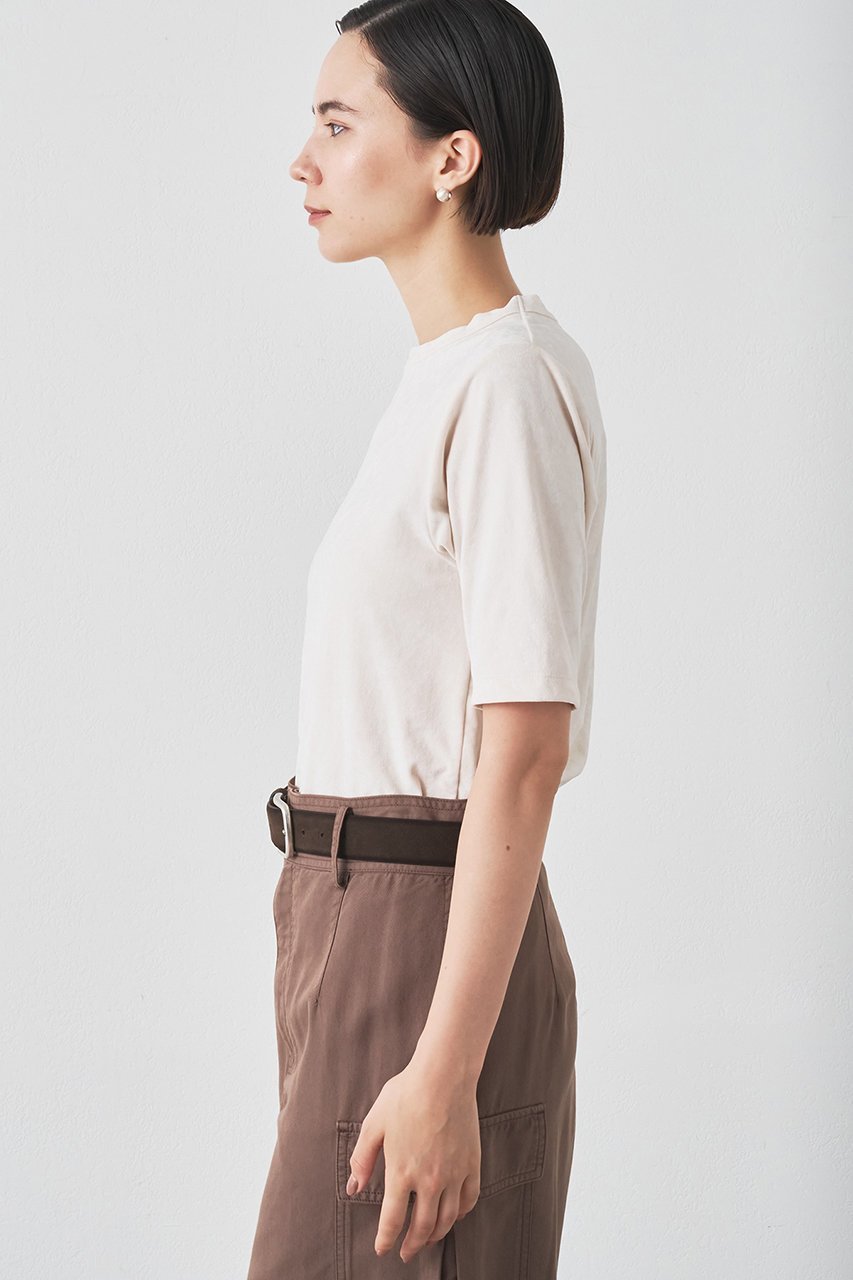 【ウィムガゼット/Whim Gazette】のトリアセベロアTEE 人気、トレンドファッション・服の通販 founy(ファニー) 　ファッション　Fashion　レディースファッション　Fashion for Women　トップス・カットソー　Cut & Sew Tops　シャツ・ブラウス・オフィスカジュアル　Elegant Blouses & Button-Ups　ロングTシャツ・Tシャツ　Longline T-Shirts & Tees　カットソー・ベーシックTシャツ　Cut-and-Sewn Tops / Stretch Tees & Basics　ベロアトップス　Velour Tops / Velvet-Look Items　おすすめ　Recommended / Our Picks　カットソー　Cut and Sewn Top　コンパクト　Compact, Small Size　ショート　Short, Short Length　シンプル　Simple, Minimal　ストレッチ　Stretch, Stretchy Fabric　スリーブ　Sleeve, Long Sleeve / Short Sleeve　フェミニン　Feminine, Girly　ベロア　Velour, Soft Velvet　ボトム　Bottoms, Lower Wear　エレガント 上品　Elegant　other-3|ID: prp329100004619128 ipo3291000000035300854