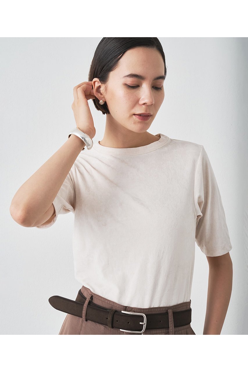 【ウィムガゼット/Whim Gazette】のトリアセベロアTEE 人気、トレンドファッション・服の通販 founy(ファニー) 　ファッション　Fashion　レディースファッション　Fashion for Women　トップス・カットソー　Cut & Sew Tops　シャツ・ブラウス・オフィスカジュアル　Elegant Blouses & Button-Ups　ロングTシャツ・Tシャツ　Longline T-Shirts & Tees　カットソー・ベーシックTシャツ　Cut-and-Sewn Tops / Stretch Tees & Basics　ベロアトップス　Velour Tops / Velvet-Look Items　おすすめ　Recommended / Our Picks　カットソー　Cut and Sewn Top　コンパクト　Compact, Small Size　ショート　Short, Short Length　シンプル　Simple, Minimal　ストレッチ　Stretch, Stretchy Fabric　スリーブ　Sleeve, Long Sleeve / Short Sleeve　フェミニン　Feminine, Girly　ベロア　Velour, Soft Velvet　ボトム　Bottoms, Lower Wear　エレガント 上品　Elegant　other-6|ID: prp329100004619128 ipo3291000000035300857