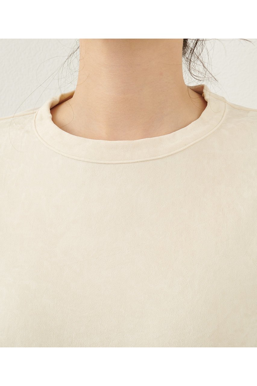 【ウィムガゼット/Whim Gazette】のトリアセベロアTEE 人気、トレンドファッション・服の通販 founy(ファニー) 　ファッション　Fashion　レディースファッション　Fashion for Women　トップス・カットソー　Cut & Sew Tops　シャツ・ブラウス・オフィスカジュアル　Elegant Blouses & Button-Ups　ロングTシャツ・Tシャツ　Longline T-Shirts & Tees　カットソー・ベーシックTシャツ　Cut-and-Sewn Tops / Stretch Tees & Basics　ベロアトップス　Velour Tops / Velvet-Look Items　おすすめ　Recommended / Our Picks　カットソー　Cut and Sewn Top　コンパクト　Compact, Small Size　ショート　Short, Short Length　シンプル　Simple, Minimal　ストレッチ　Stretch, Stretchy Fabric　スリーブ　Sleeve, Long Sleeve / Short Sleeve　フェミニン　Feminine, Girly　ベロア　Velour, Soft Velvet　ボトム　Bottoms, Lower Wear　エレガント 上品　Elegant　other-8|ID: prp329100004619128 ipo3291000000035300861