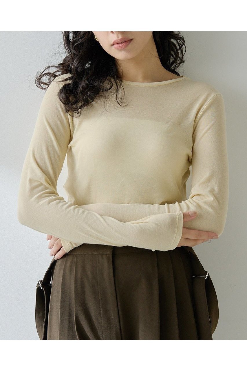 【ウィムガゼット/Whim Gazette】のフライスプルオーバー インテリア・キッズ・メンズ・レディースファッション・服の通販 founy(ファニー) 　ファッション　Fashion　レディースファッション　Fashion for Women　トップス・カットソー　Cut & Sew Tops　シャツ・ブラウス・オフィスカジュアル　Elegant Blouses & Button-Ups　ロングTシャツ・Tシャツ　Longline T-Shirts & Tees　カジュアルプルオーバー・ニットトップス　Pullovers & Knit Tops / Casual Pullovers　カットソー・ベーシックTシャツ　Cut-and-Sewn Tops / Stretch Tees & Basics　2025年　2025　2025-2026秋冬・A/W　Autumn/Winter 2025–26 AW25–26　インナー　Innerwear　コンパクト　Compact, Small Size　シアー　Sheer, See-Through　シンプル　Simple, Minimal　ジャケット　Jacket, Outerwear　スウェット / スエット　Sweatshirt, Sweatwear　スタンダード　Standard, Basic　スリーブ　Sleeve, Long Sleeve / Short Sleeve　ビスチェ　Bustier, Corset Top　フィット　Fit, Slim Fit　ベスト　Vest, Waistcoat　ロング　Long, Long-Length　エレガント 上品　Elegant　A/W・秋冬　Autumn/Winter　ライトベージュ|ID: prp329100004619130 ipo3291000000033123829