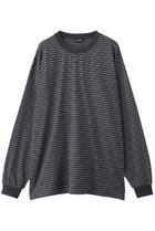 【エビコン/EVCON】の【UNISEX】BORDER WIDE L/S T-SHIRT ロングスリーブTシャツ CHARCOAL|ID:prp329100004619131