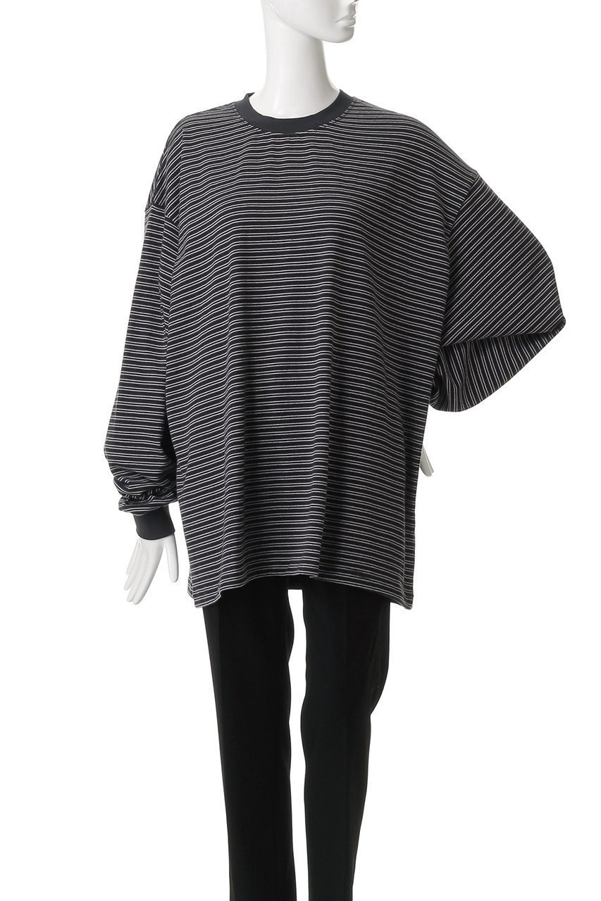 【エビコン/EVCON】の【UNISEX】BORDER WIDE L/S T-SHIRT ロングスリーブTシャツ 人気、トレンドファッション・服の通販 founy(ファニー) 　ファッション　Fashion　レディースファッション　Fashion for Women　トップス・カットソー　Cut & Sew Tops　シャツ・ブラウス・オフィスカジュアル　Elegant Blouses & Button-Ups　ロングTシャツ・Tシャツ　Longline T-Shirts & Tees　カットソー・ベーシックTシャツ　Cut-and-Sewn Tops / Stretch Tees & Basics　2025年　2025　2025-2026秋冬・A/W　Autumn/Winter 2025–26 AW25–26　ユニセックス　Unisex, Genderless　スリーブ　Sleeve, Long Sleeve / Short Sleeve　ボトム　Bottoms, Lower Wear　ボーダー　Border, Stripe　ロング　Long, Long-Length　定番　Standard, Basic Item　無地　Plain, Solid Color　A/W・秋冬　Autumn/Winter　other-2|ID: prp329100004619131 ipo3291000000033123837