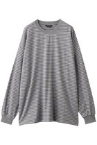 【エビコン/EVCON】の【UNISEX】BORDER WIDE L/S T-SHIRT ロングスリーブTシャツ GRAY|ID:prp329100004619132