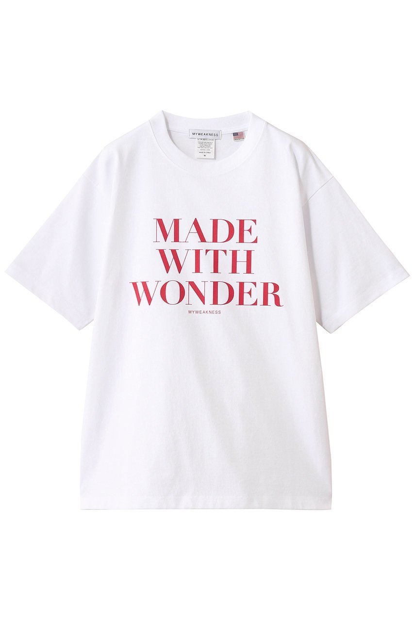 【マイ ウィークネス/MY WEAKNESS】のM.W.W T インテリア・キッズ・メンズ・レディースファッション・服の通販 founy(ファニー) 　ファッション　Fashion　レディースファッション　Fashion for Women　トップス・カットソー　Cut & Sew Tops　シャツ・ブラウス・オフィスカジュアル　Elegant Blouses & Button-Ups　ロングTシャツ・Tシャツ　Longline T-Shirts & Tees　カットソー・ベーシックTシャツ　Cut-and-Sewn Tops / Stretch Tees & Basics　インナー　Innerwear　ショート　Short, Short Length　シンプル　Simple, Minimal　スリーブ　Sleeve, Long Sleeve / Short Sleeve　デニム　Denim, Jeans Material　トレンド　Trend, Trending Now　プリント　Print, Printed Pattern　ルーズ　Loose, Oversized　ワイド　Wide, Wide Fit　定番　Standard, Basic Item　新作・新入荷　New Arrivals / New In　ホワイト×レッド|ID: prp329100004619134 ipo3291000000033123856