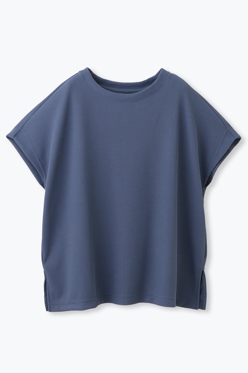 【レリル/lelill】の【日本製】ハイテクワッフル ワイドTシャツ インテリア・キッズ・メンズ・レディースファッション・服の通販 founy(ファニー) 　ファッション　Fashion　レディースファッション　Fashion for Women　トップス・カットソー　Cut & Sew Tops　シャツ・ブラウス・オフィスカジュアル　Elegant Blouses & Button-Ups　ロングTシャツ・Tシャツ　Longline T-Shirts & Tees　カットソー・ベーシックTシャツ　Cut-and-Sewn Tops / Stretch Tees & Basics　ショート　Short, Short Length　スリーブ　Sleeve, Long Sleeve / Short Sleeve　ワイド　Wide, Wide Fit　ワッフル　Waffle, Waffle Knit　夏　Summer　定番　Standard, Basic Item　新作・新入荷　New Arrivals / New In　日本製　Made In Japan　ブルー|ID: prp329100004619137 ipo3291000000033123886