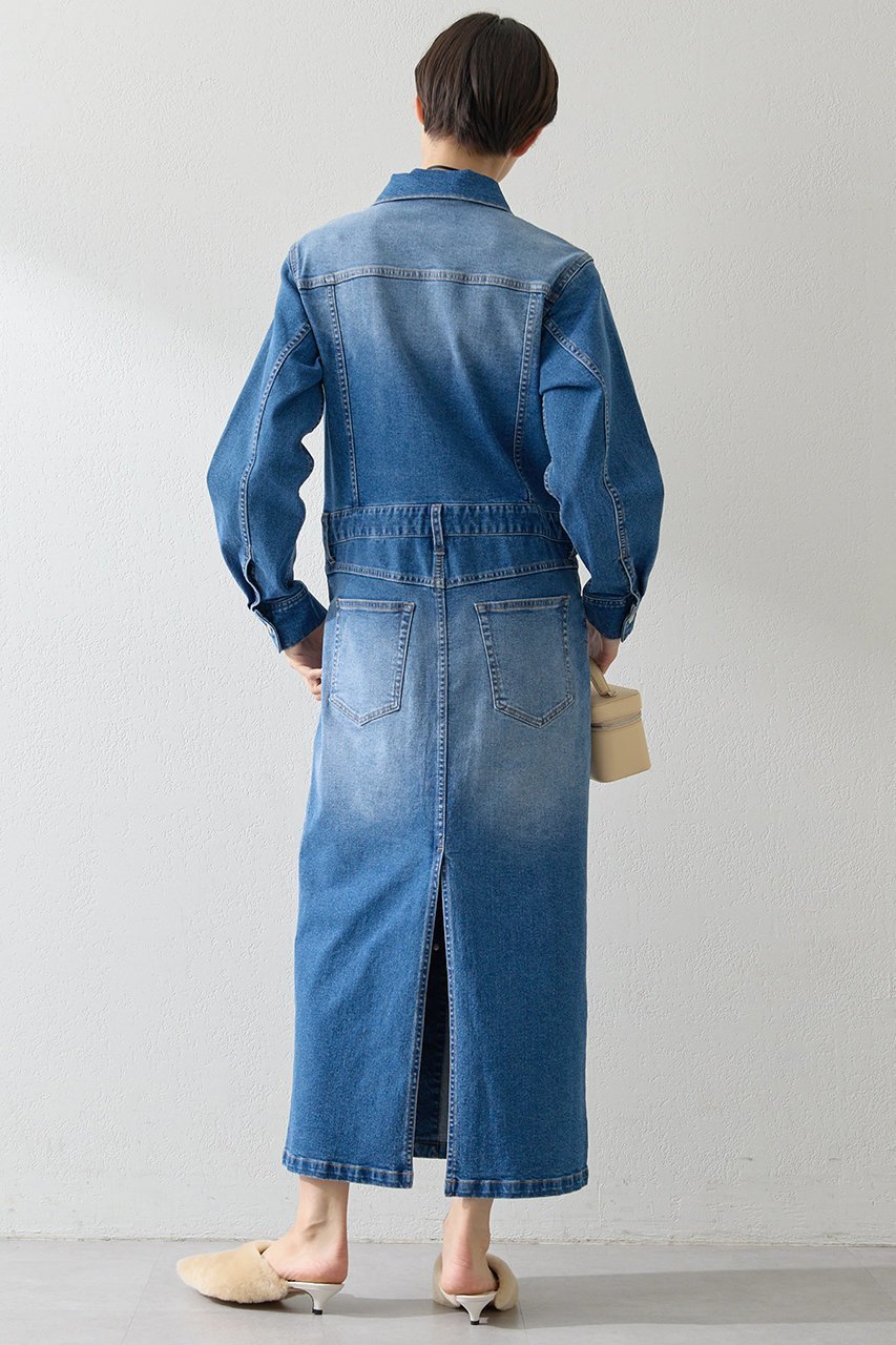 【ウィムガゼット/Whim Gazette】のストレッチデニムワンピース 人気、トレンドファッション・服の通販 founy(ファニー) 　ファッション　Fashion　レディースファッション　Fashion for Women　ワンピース　Dresses　チュニック　Tunic Tops & Dresses　スタイリッシュ　Stylish, Fashionable　ストレッチ　Stretch, Stretchy Fabric　スリット　Slit, Slit Detail　チュニック　Tunic, Long Top　デニム　Denim, Jeans Material　フロント　Front, Front Design　ロング　Long, Long-Length　A/W・秋冬　Autumn/Winter　2025年　2025　2025-2026秋冬・A/W　Autumn/Winter 2025–26 AW25–26　other-4|ID: prp329100004619140 ipo3291000000033123918