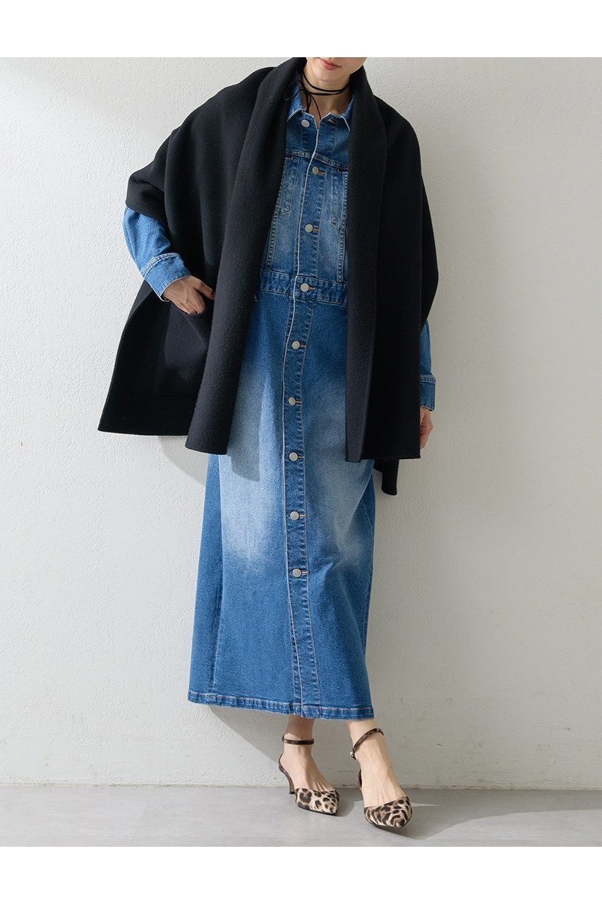 【ウィムガゼット/Whim Gazette】のストレッチデニムワンピース 人気、トレンドファッション・服の通販 founy(ファニー) 　ファッション　Fashion　レディースファッション　Fashion for Women　ワンピース　Dresses　チュニック　Tunic Tops & Dresses　スタイリッシュ　Stylish, Fashionable　ストレッチ　Stretch, Stretchy Fabric　スリット　Slit, Slit Detail　チュニック　Tunic, Long Top　デニム　Denim, Jeans Material　フロント　Front, Front Design　ロング　Long, Long-Length　A/W・秋冬　Autumn/Winter　2025年　2025　2025-2026秋冬・A/W　Autumn/Winter 2025–26 AW25–26　other-6|ID: prp329100004619140 ipo3291000000033123920