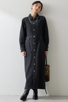 【ウィムガゼット/Whim Gazette】のストレッチデニムワンピース 人気、トレンドファッション・服の通販 founy(ファニー) ファッション Fashion レディースファッション Fashion for Women ワンピース Dresses チュニック Tunic Tops & Dresses スタイリッシュ Stylish, Fashionable ストレッチ Stretch, Stretchy Fabric スリット Slit, Slit Detail チュニック Tunic, Long Top デニム Denim, Jeans Material フロント Front, Front Design ロング Long, Long-Length |ID:prp329100004619140