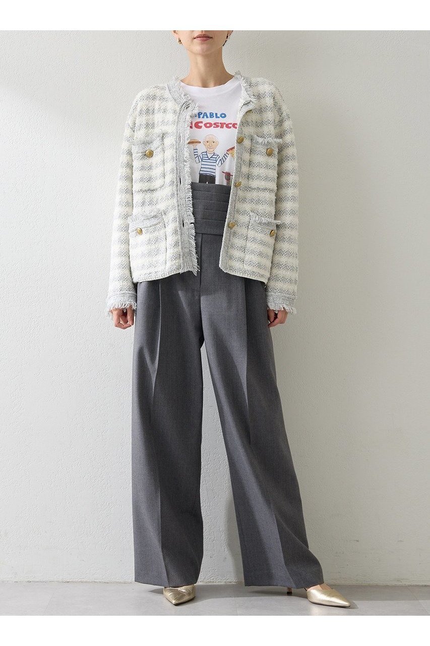 【ウィムガゼット/Whim Gazette】のツィードニットジャケット 人気、トレンドファッション・服の通販 founy(ファニー) 　ファッション　Fashion　レディースファッション　Fashion for Women　アウター　Coat / Outerwear Collection　レディースジャケット・軽アウター　Jackets　2025年　2025　2025-2026秋冬・A/W　Autumn/Winter 2025–26 AW25–26　おすすめ　Recommended / Our Picks　カーディガン　Cardigan, Knitwear　クラシカル　Classical, Vintage-Inspired　ジャケット　Jacket, Outerwear　ツイード　Twill, Twill Weave　フリンジ　Fringe, Tassel　ミックス　Mix, Mixed Style　エレガント 上品　Elegant　A/W・秋冬　Autumn/Winter　other-2|ID: prp329100004619152 ipo3291000000033124025
