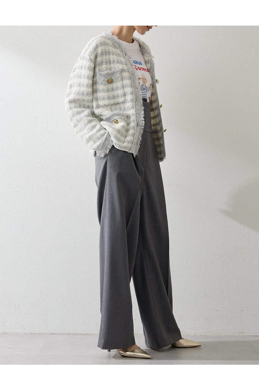 【ウィムガゼット/Whim Gazette】のツィードニットジャケット 人気、トレンドファッション・服の通販 founy(ファニー) 　ファッション　Fashion　レディースファッション　Fashion for Women　アウター　Coat / Outerwear Collection　レディースジャケット・軽アウター　Jackets　2025年　2025　2025-2026秋冬・A/W　Autumn/Winter 2025–26 AW25–26　おすすめ　Recommended / Our Picks　カーディガン　Cardigan, Knitwear　クラシカル　Classical, Vintage-Inspired　ジャケット　Jacket, Outerwear　ツイード　Twill, Twill Weave　フリンジ　Fringe, Tassel　ミックス　Mix, Mixed Style　エレガント 上品　Elegant　A/W・秋冬　Autumn/Winter　other-5|ID: prp329100004619152 ipo3291000000033124028